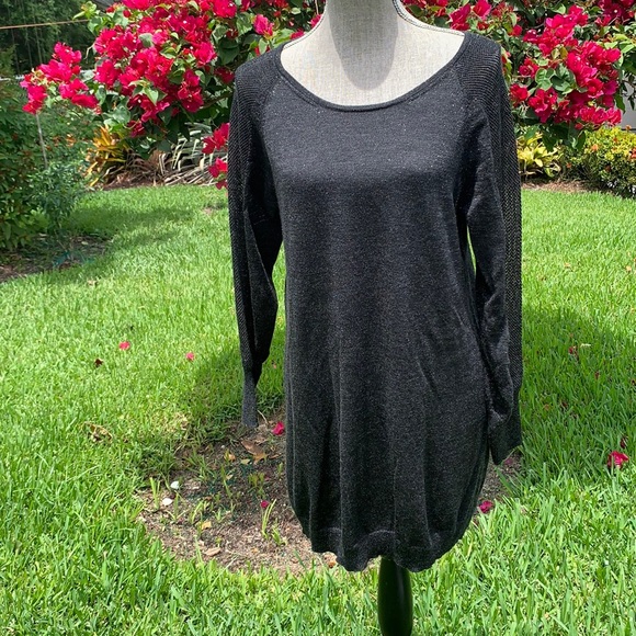 Eileen Fisher Tops - Eileen Fisher Mesh Sleeved Merino Wool Top